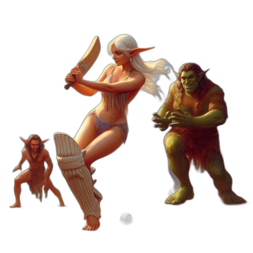 concept art, fantasy art, pixel art, 3d render transparent PNG cut-out