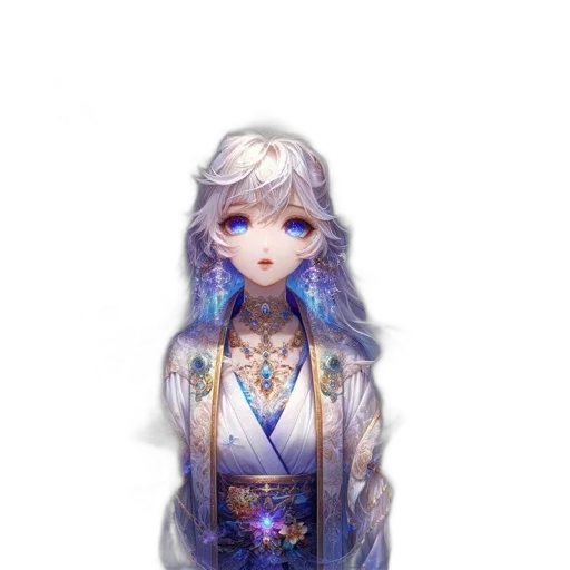 dress, staff, jewelry, face transparent PNG cut-out