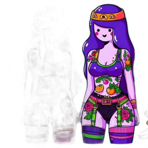 dress, concept art, cartoon, 3d render transparent PNG cut-out