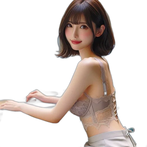 dress, robot, jewelry, photorealistic transparent PNG cut-out
