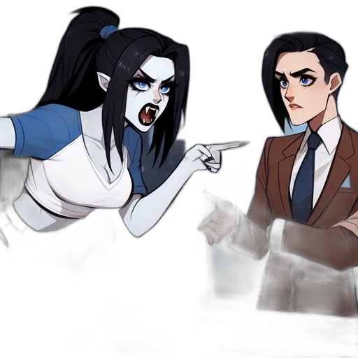 concept art, comic book art, anime, cartoon transparent PNG cut-out