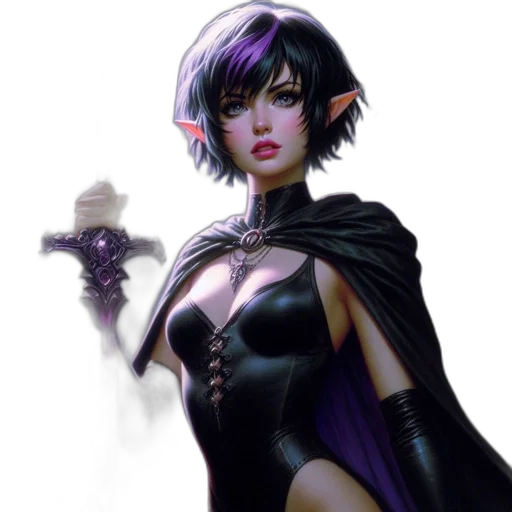 fantasy art, concept art, comic book art, cyberpunk transparent PNG cut-out