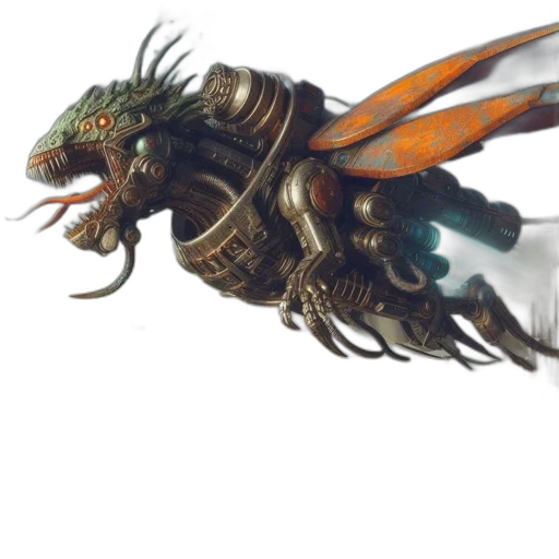 dragon, creature, staff, weapon transparent PNG cut-out