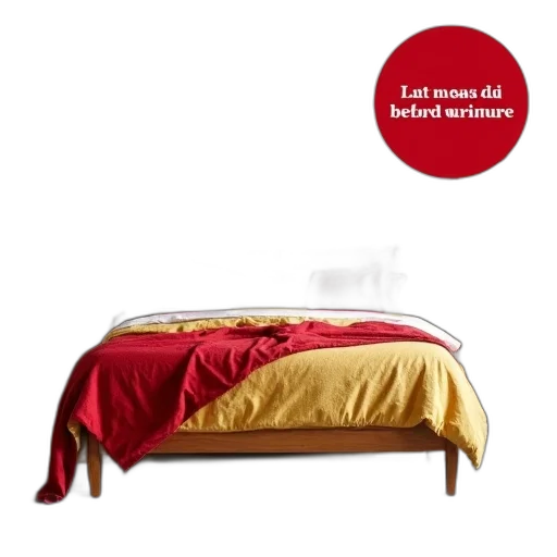 furniture, red, golden, bedroom transparent PNG cut-out