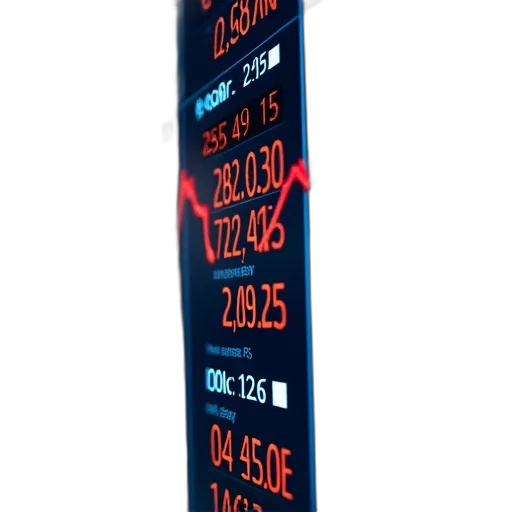 neon lights, ticker, displays, stock transparent PNG cut-out