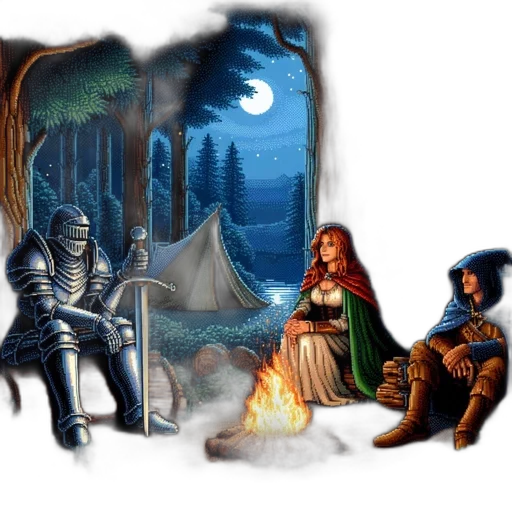 fantasy art, concept art, pixel art, comic book art transparent PNG cut-out