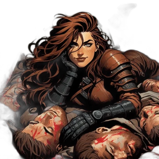 comic book art, concept art, fantasy art, fierce transparent PNG cut-out