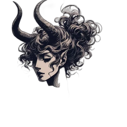 hair, dragon, mask, creature transparent PNG cut-out