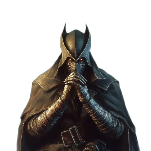 mask, jacket, sword, weapon transparent PNG cut-out