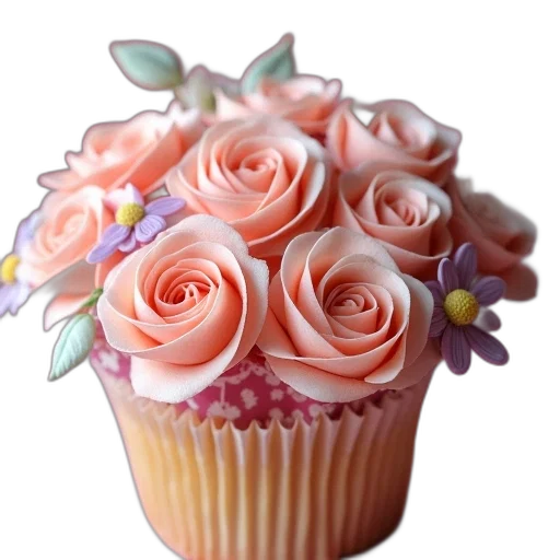 flower, food, crown, 3d render transparent PNG cut-out
