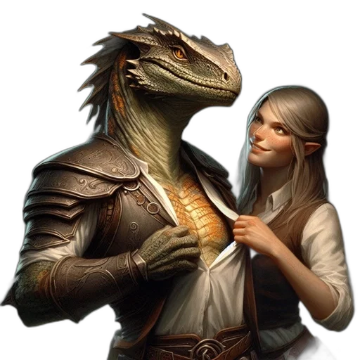 dragon, creature, staff, sword transparent PNG cut-out
