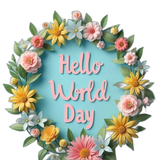 hello, world, health, day transparent PNG cut-out