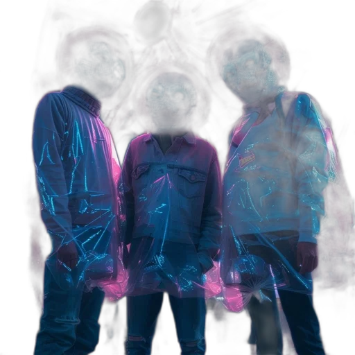 jacket, mask, vaporwave, concept art transparent PNG cut-out