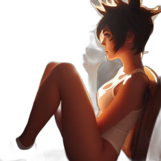 dress, hair, mask, photorealistic transparent PNG cut-out