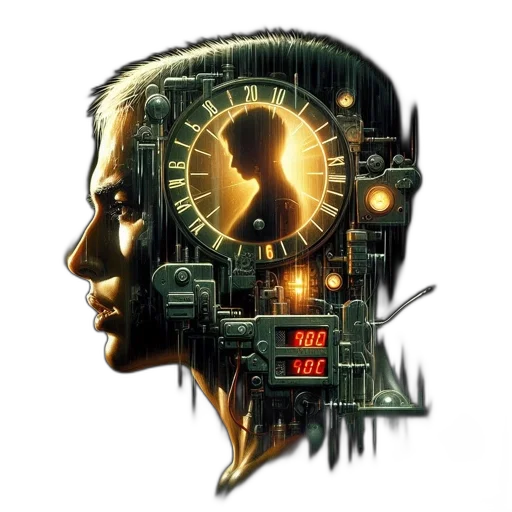 robot, face, cyberpunk, concept art transparent PNG cut-out