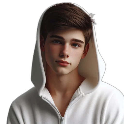 jacket, face, photorealistic, cartoon transparent PNG cut-out
