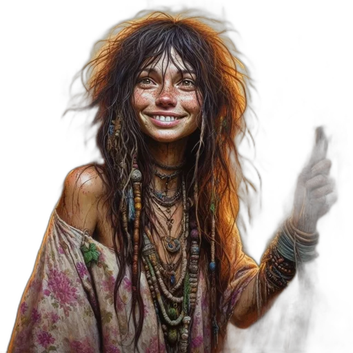 face, jewelry, staff, hair transparent PNG cut-out