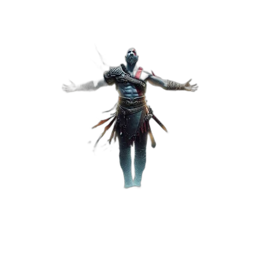 robot, creature, staff, mask transparent PNG cut-out
