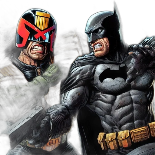 comic book art, concept art, two, iconic transparent PNG cut-out