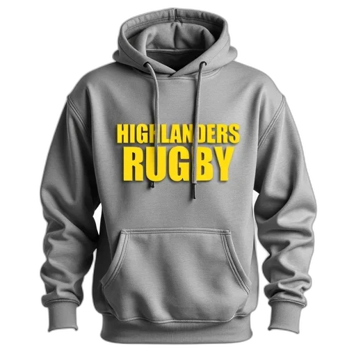 grey, hoodie, text, highlanders transparent PNG cut-out