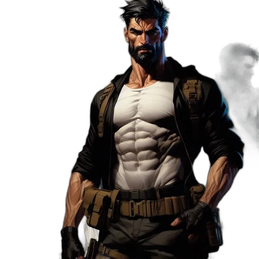 concept art, comic book art, cyberpunk, fantasy art transparent PNG cut-out