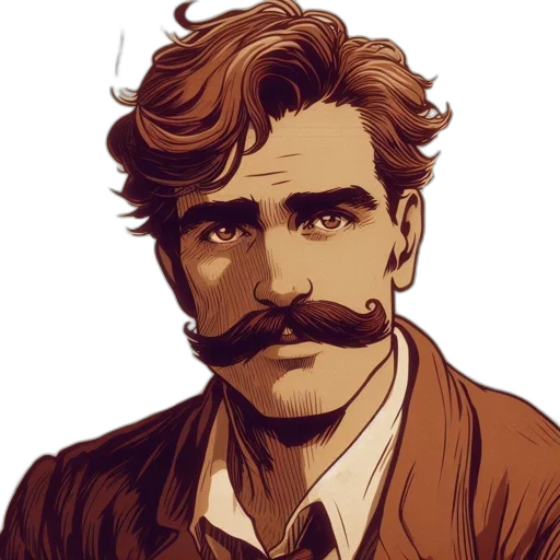 face, staff, comic book art, concept art transparent PNG cut-out