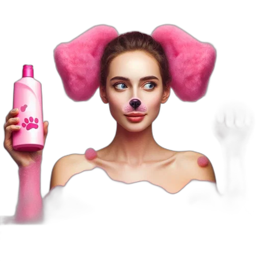 mask, bottle, face, hair transparent PNG cut-out