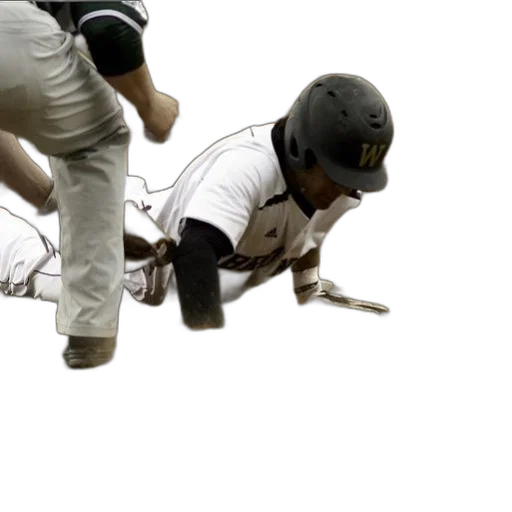 3d render, baseball, player, slides transparent PNG cut-out