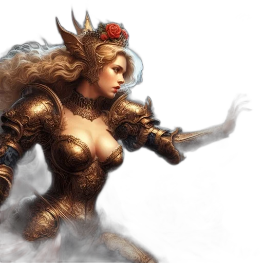fantasy art, concept art, comic book art, photorealistic transparent PNG cut-out