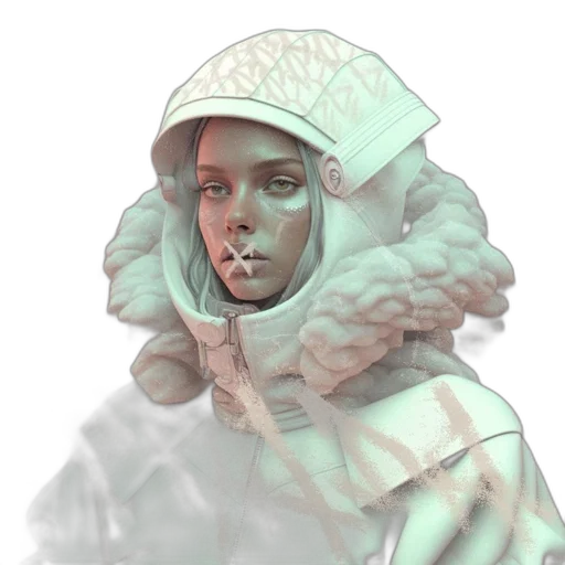 jacket, face, mask, hat transparent PNG cut-out