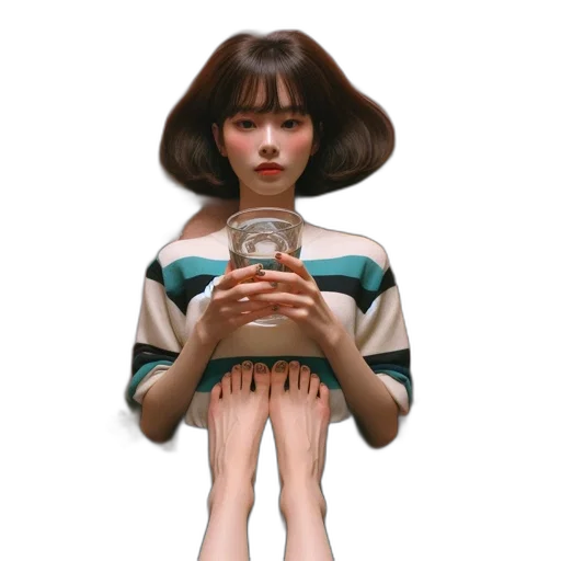 dress, robot, face, creature transparent PNG cut-out