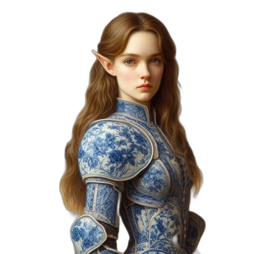 dragon, face, dress, staff transparent PNG cut-out