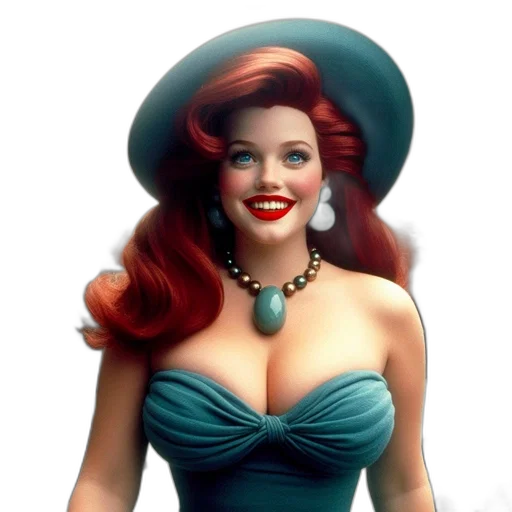 jewelry, hat, dress, photorealistic transparent PNG cut-out