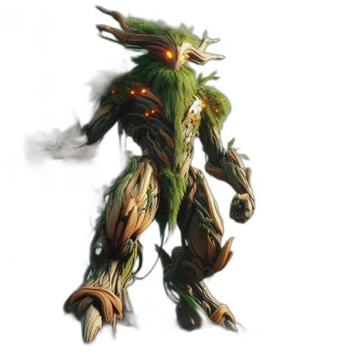 creature, dragon, staff, tree transparent PNG cut-out