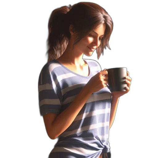 dress, face, staff, photorealistic transparent PNG cut-out