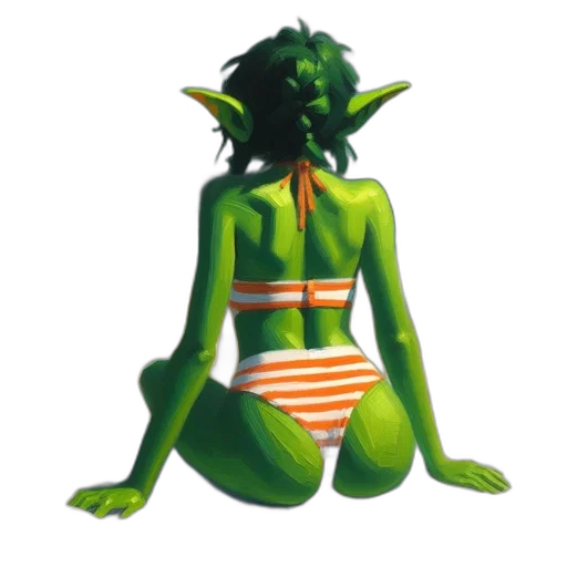 creature, dress, staff, concept art transparent PNG cut-out