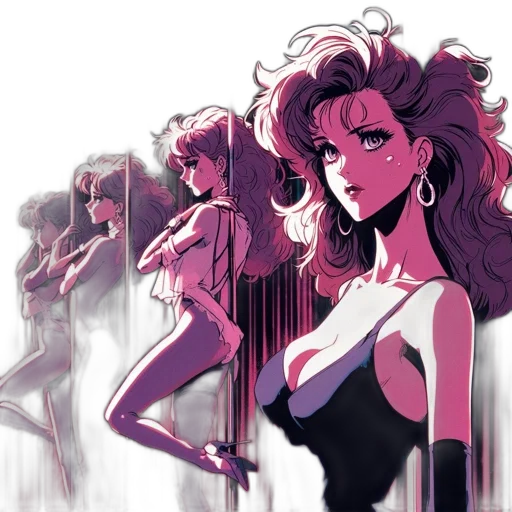 concept art, comic book art, cyberpunk, anime transparent PNG cut-out