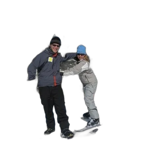 jacket, staff, hat, snow transparent PNG cut-out
