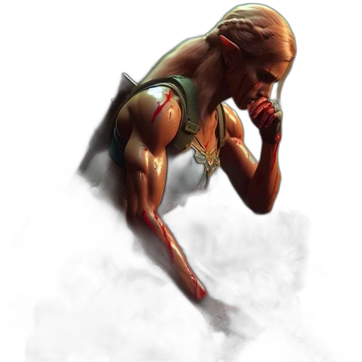 fantasy art, concept art, comic book art, photorealistic transparent PNG cut-out