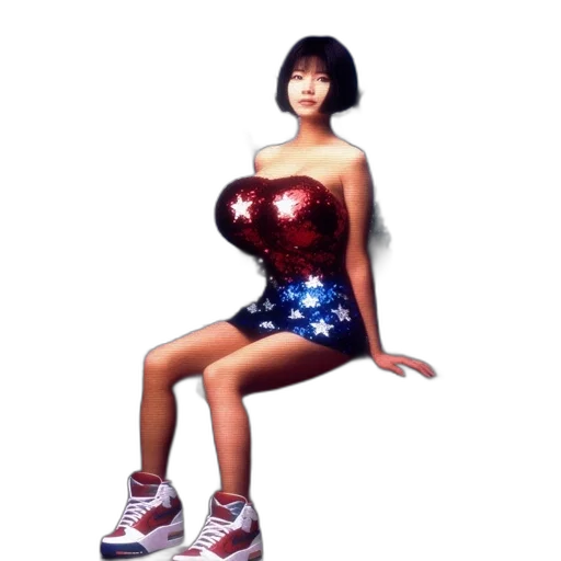 dress, shoes, robot, pixel art transparent PNG cut-out