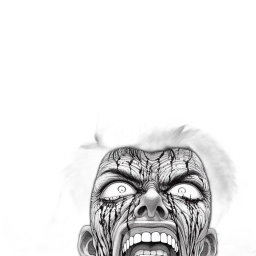 face, creature, mask, hair transparent PNG cut-out