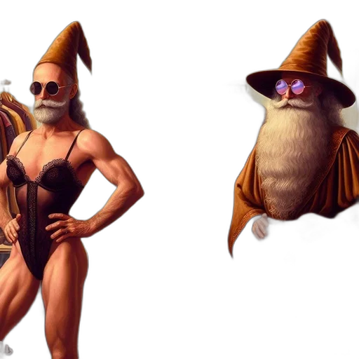 concept art, 3d render, fantasy art, two transparent PNG cut-out