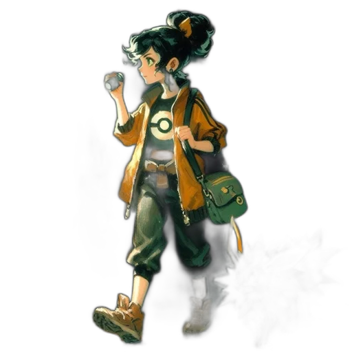 staff, jacket, hat, weapon transparent PNG cut-out