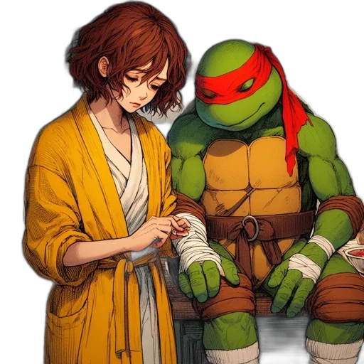 comic book art, concept art, pixel art, watercolor transparent PNG cut-out