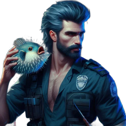 jacket, animal, weapon, cyberpunk transparent PNG cut-out