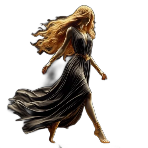 dress, hair, concept art, fantasy art transparent PNG cut-out
