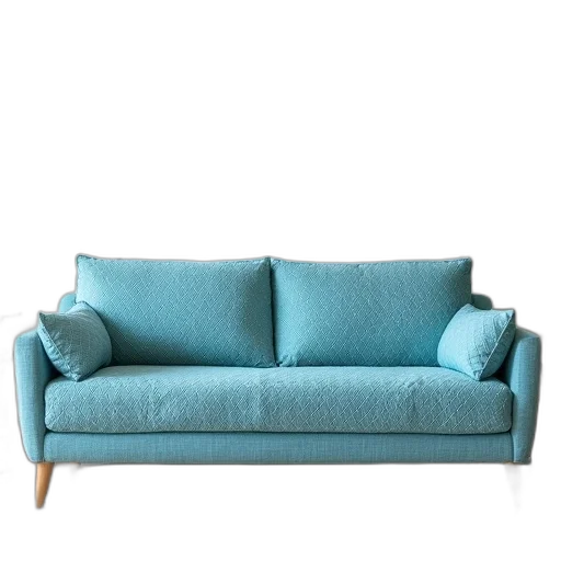 furniture, 3d render, photorealistic, blue transparent PNG cut-out