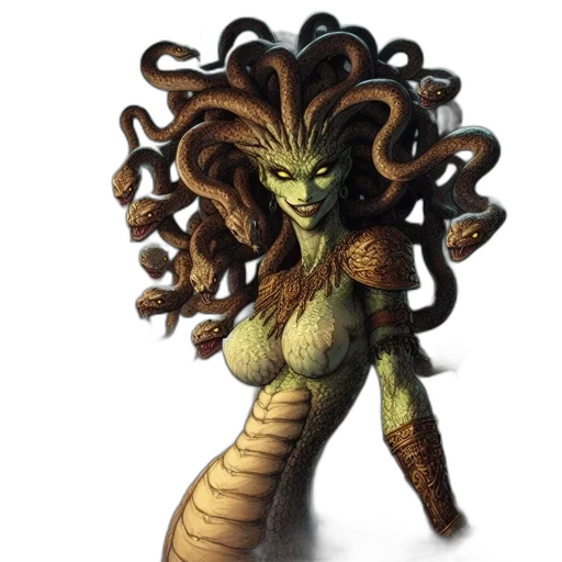 hair, creature, staff, dragon transparent PNG cut-out
