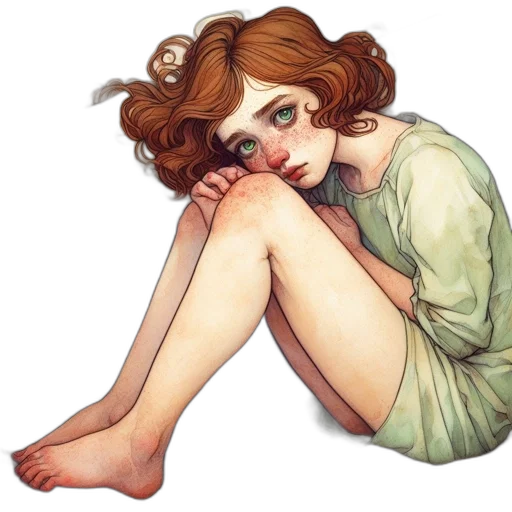 dress, face, shoes, creature transparent PNG cut-out
