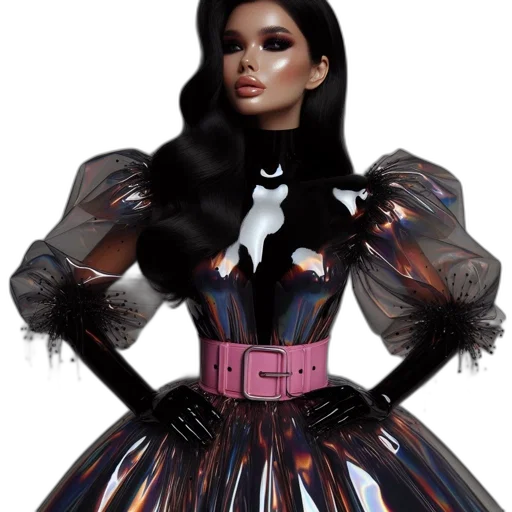 dress, concept art, fantasy art, 3d render transparent PNG cut-out